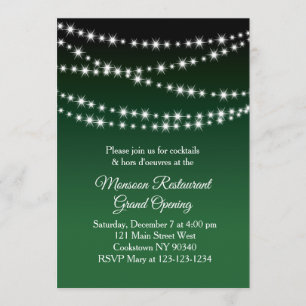 Restaurant Grand Open Twinkle Licht donkergroen Kaart