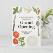 Restaurant Grand Opening Uitnodiging (Staand voorkant)