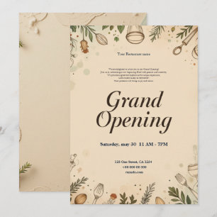 Restaurant Grand Opening Uitnodiging