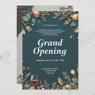 Restaurant Grand Ouverture Invitation