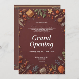 Restaurant Grand Ouverture Invitation