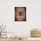 Restaurant Grand Reopening Covid Safety Rustic Poster (Keuken)