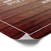 Restaurant Grand Reopening Covid Safety Rustic Poster (Hoek)