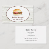 Restaurant Hamburger / carte de visite de camion d (Devant / Derrière)