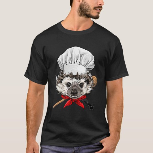 Restaurant Hedgehog Chef Kitchen Cook Culinary Coo T-shirt (Voorkant)