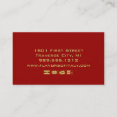 Restaurant italien Carte de visite (Dos)