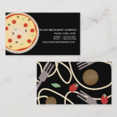 Restaurant italien Spagetti Diner Carte de visite (Devant / Derrière)