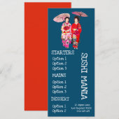 Restaurant japonais de sushi menu de dîner de sush (Devant / Derrière)