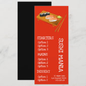 Restaurant japonais de sushi menu de dîner sushi (Devant / Derrière)