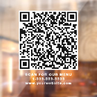 Restaurant Kafe QR Code White