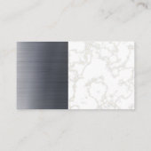 Restaurant-Logo | Metallic marmer Visitekaartje (Achterkant)