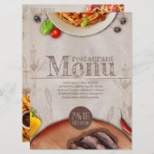 Restaurant Menu arrière - plan doux (modèle)