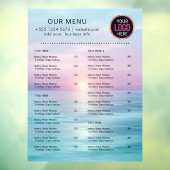 Restaurant Menu | Minimalistisch Logo Catering Caf Raamsticker (Vel 3)