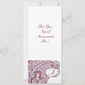 RESTAURANT MENU MONOGRAM ,diner, brunch Kaart (Achterkant)