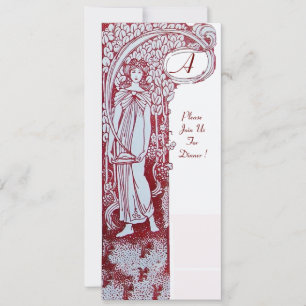 RESTAURANT MENU MONOGRAM, diner, brunch Kaart