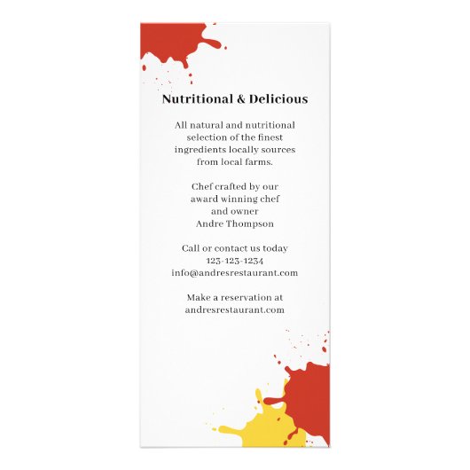 Restaurant Menu QR Code Aangepast (Achterkant)