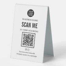 Restaurant Menu QR Code Zakelijk Logo