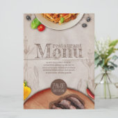 Restaurant Menu zachte achtergrond (sjabloon) (Staand voorkant)