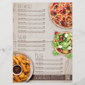 Restaurant Menu zachte achtergrond (sjabloon) (Achterkant)