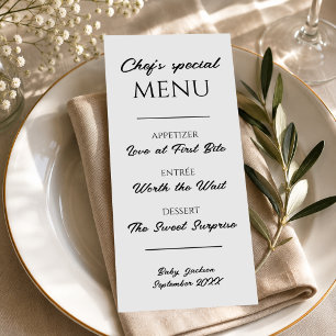 Restaurant Menu Zwangerschapsaankondiging Baby Ont