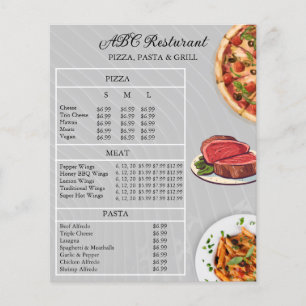 Restaurant Menufolder Flyer Printklaar ontwerp