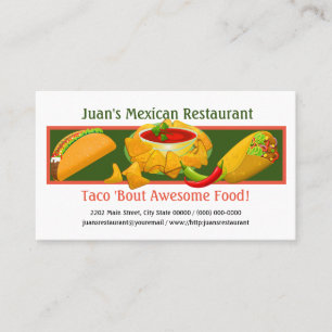 Restaurant mexicain Carte de visite personnalisé