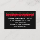 Restaurant mexicain Cartes de visite (Devant)