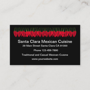 Restaurant mexicain Cartes de visite