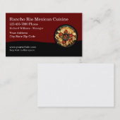 Restaurant mexicain classique Carte de visite à th (Devant / Derrière)