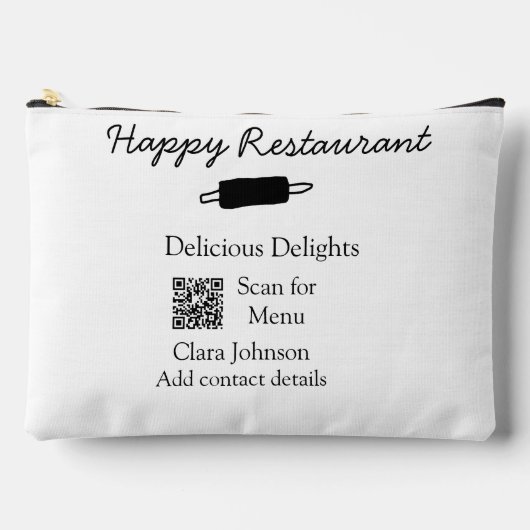 Restaurant naam scan QR menu contactgegevens toevo Etui (Voorkant)