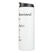 Restaurant naam scan QR menu contactgegevens toevo Thermosbeker (Geroteerd rechts)