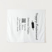 Restaurant naam scan QR menu contactgegevens toevo Wandkleed (Voorkant (horizontaal))