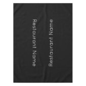 Restaurant Naam Zwart-wit Tekst Sjabloon Tafelkleed (Voorkant)