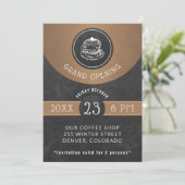 Restaurant Opening elegant krijtbord Kaart (Staand voorkant)