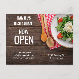 Restaurant Opening Nu geopend Direct Mail Briefkaart