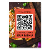 Restaurant Photo Scan Menu Order QR Code Kaart (Achterkant)