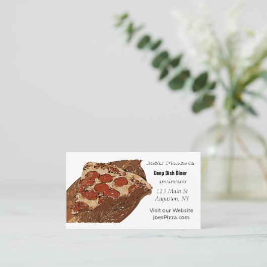 Restaurant Pizza Carte de visite (Debout devant)