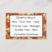 Restaurant Pizza Carte de visite (Dos)