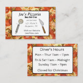 Restaurant Pizza Carte de visite (Devant / Derrière)