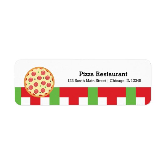 restaurant Pizza Etiket (Voorkant)