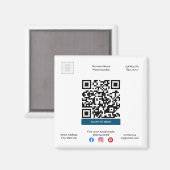 Restaurant & Pizza Magnet avec menu QR Code (Recto/Verso)