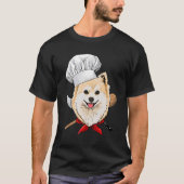 Restaurant Pommeren Chef Cook Cooking Puppy Pet T-shirt (Voorkant)