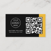 Restaurant Professionele QR Code Modern Logo Visitekaartje (Voorkant)