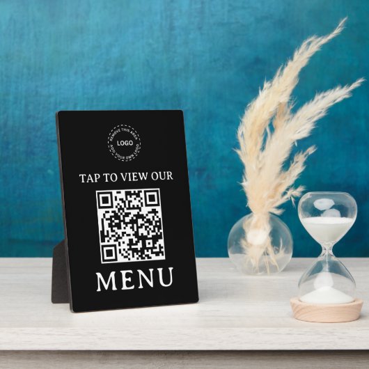 Restaurant QR-code menu | 5" x 7" Plaque Fotoplaat (Zijkant)