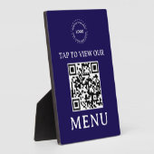 Restaurant QR-code menu | 5" x 7" Plaque Fotoplaat (Zijkant)