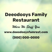 Restaurant Raamsticker (Vel 3)