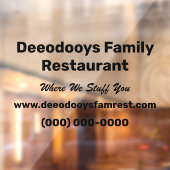 Restaurant Raamsticker (Vel 2)