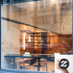 Restaurant Raamsticker