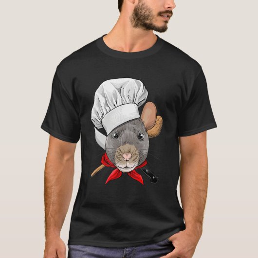 Restaurant Rat Chef Cook Culinary Kitchen Cooking T-shirt (Voorkant)