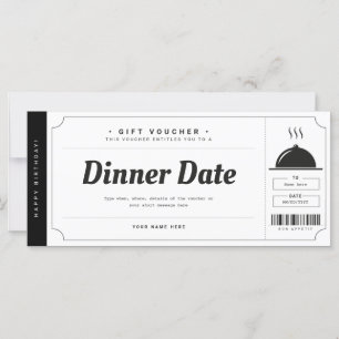 Restaurant Reservation Gift Voucher Certificate